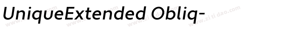 UniqueExtended Obliq字体转换